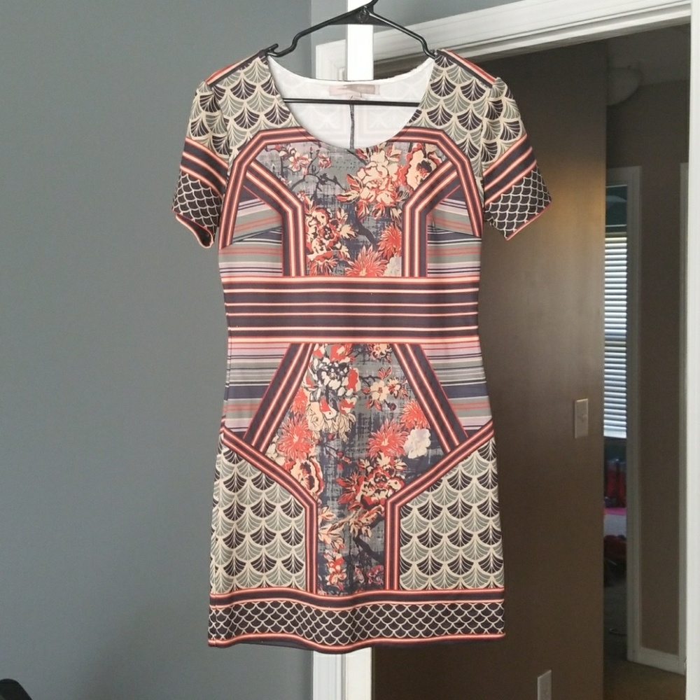 Patterned mini dress
